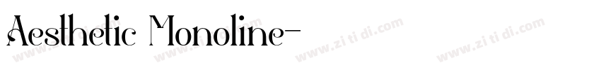 Aesthetic Monoline字体转换